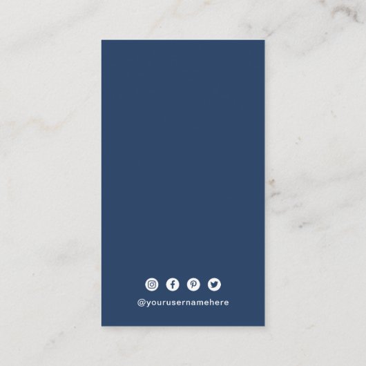 Carte De Visite Code QR simple moderne (Dos)