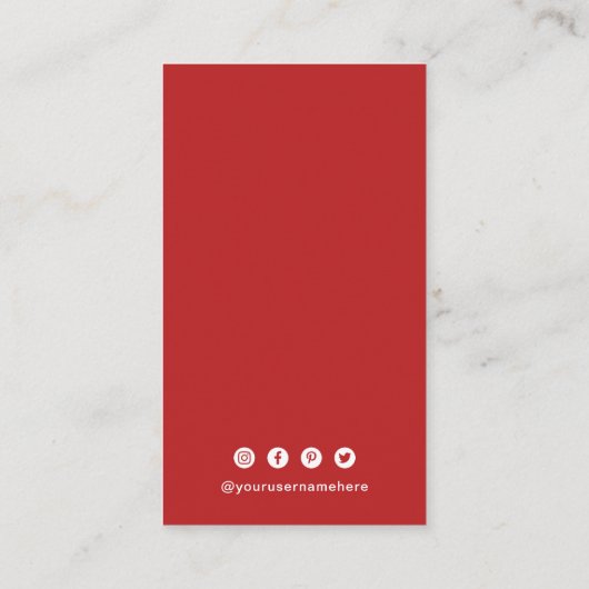 Carte De Visite Code QR simple moderne (Dos)