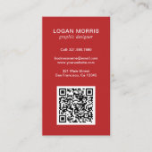Carte De Visite Code QR simple moderne (Devant)