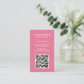 Carte De Visite Code QR simple moderne (Debout devant)
