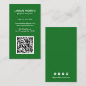 Carte De Visite Code QR simple moderne (Devant / Derrière)
