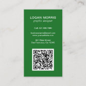 Carte De Visite Code QR simple moderne (Devant)
