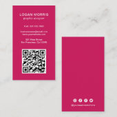 Carte De Visite Code QR simple moderne (Devant / Derrière)