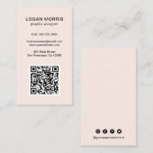 Carte De Visite Code QR simple moderne (Devant / Derrière)