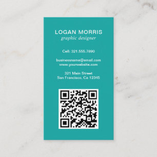Carte De Visite Code QR simple moderne