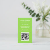 Carte De Visite Code QR simple moderne (Debout devant)