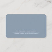 Carte De Visite Code QR Simple moderne Dusty Blue Professional (Dos)
