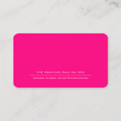 Carte De Visite Code QR Simple moderne Hot Pink Professional (Dos)