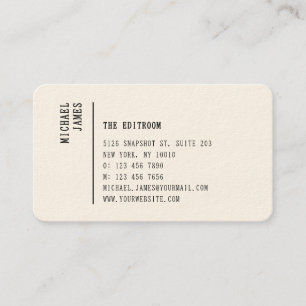 Carte De Visite Code QR Simple Moderne Minimaliste Crème