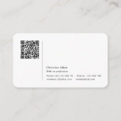 Carte De Visite Code QR Simple moderne Sage Green Professional (Devant)
