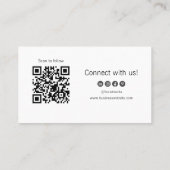 Carte De Visite Code QR simple pour boulangerie prêt à l'emploi (Dos)