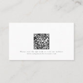 Carte De Visite Code QR simple Toute profession n'importe quelle c (Dos)