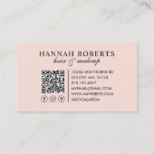 Carte De Visite Code QR Social Photo Maquillage Coiffure Écriture (Dos)