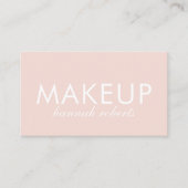 Carte De Visite Code QR Social Script Rose Pâle Maquillage Photo (Devant)
