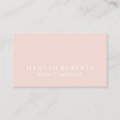 Carte De Visite Code QR Social Script Rose Pâle Photo Maquillage C (Devant)