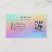 Carte De Visite Code QR Soins de la peau & Salon de beauté (Dos)