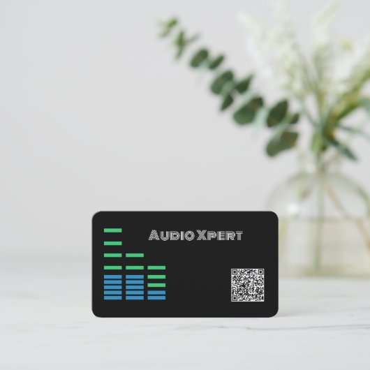 Carte De Visite Code QR stéréo audio Car (Debout devant)