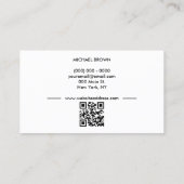 Carte De Visite Code QR Stéthoscope Cœur Infirmière Médecin (Dos)