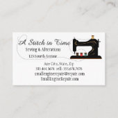 Carte De Visite Code QR Stitch in Time Couture Altérations Réparat (Devant)