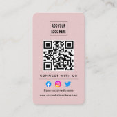 Carte De Visite Code QR Suivez L'Analyse Pour Vous Connecter Avec  (Devant)