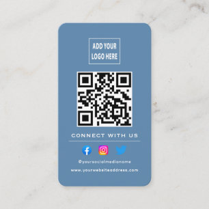 Carte De Visite Code QR Suivre l'analyse pour se connecter avec no