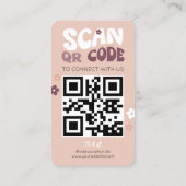 Carte De Visite Code QR super à la mode sur les médias sociaux (Dos)