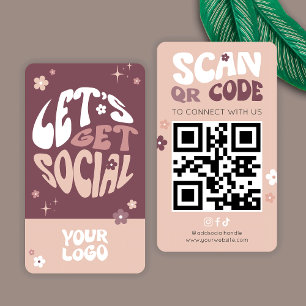 Carte De Visite Code QR super à la mode sur les médias sociaux