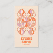 Carte De Visite Code QR Super couleur violet rétro (Devant)