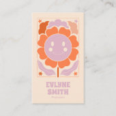 Carte De Visite Code QR Super de couleur violet rétro (Devant)