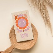 Carte De Visite Code QR Super de couleur violet rétro