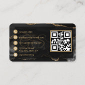 Carte De Visite Code QR Technicien de Cils Black Gold (Dos)