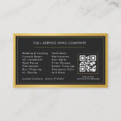 Carte De Visite Code QR Technicien de Climatisation & Chauffage (Dos)