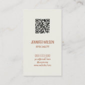 Carte De Visite Code QR tendance parties scintillant abstraite ter (Dos)
