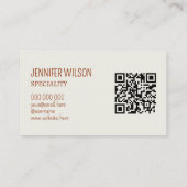 Carte De Visite Code QR tendance parties scintillant abstraite ter (Dos)