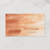 Carte De Visite Code QR Terracotta Fond simple aquarelle (Devant)