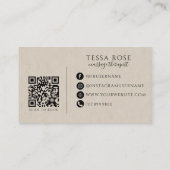 Carte De Visite Code QR Thérapeute de Massage (Dos)