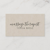 Carte De Visite Code QR Thérapeute de Massage (Devant)