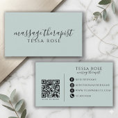Carte De Visite Code QR Thérapeute de Massage