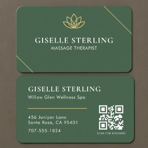 Carte De Visite Code QR Thérapeute de Massage Bien-être