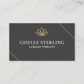 Carte De Visite Code QR Thérapeute de Massage Elegant Spa & Bien-ê (Devant)