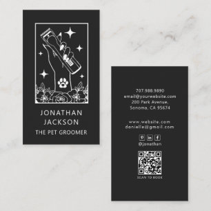 Carte De Visite Code QR Toiletteur pour Animaux Tarot