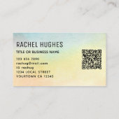 Carte De Visite Code QR Tournesol Jaune  (Dos)