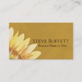 Carte De Visite Code QR Tournesol jaune aquarelle (Devant)