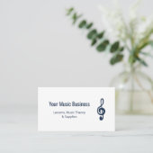 Carte De Visite Code QR Treble Clef Musicien leçons de musique (Debout devant)