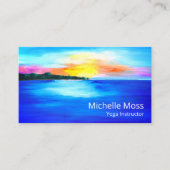 Carte De Visite Code QR Tropical Beach Yoga Instructeur (Devant)