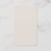 Carte de visite code QR typographie beige dentiste (Dos)