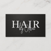 Carte De Visite Code QR Typographie Métallique Coiffeur (Devant)