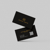 Carte De Visite Code QR | Typographie Or professionnelle simple