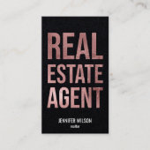 Carte De Visite Code QR unique Professional Real Estate Realtor (Devant)