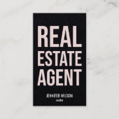 Carte De Visite Code QR unique Professional Real Estate Realtor (Devant)